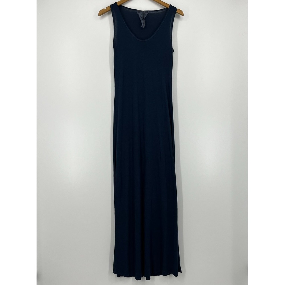 Young Fabulous & Broke Tank Dress Women's S Blue Round Neck Maxi Length Cotton